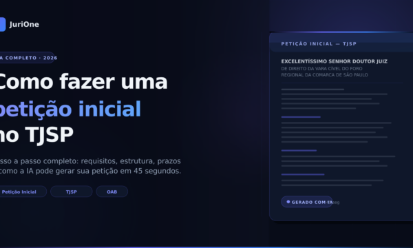 petição inicial TJSP modelo exemplo advogado